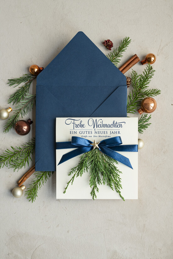 karten eco Weihnachtskarten für Firmen, Exklusive nachhaltige Weihnachtskarte für Geschäftspartner mit Logo & Wunschtext, geschäftliche Weihnachtskarte, Weihnachten Geschäftlich 07/eco/Wkten