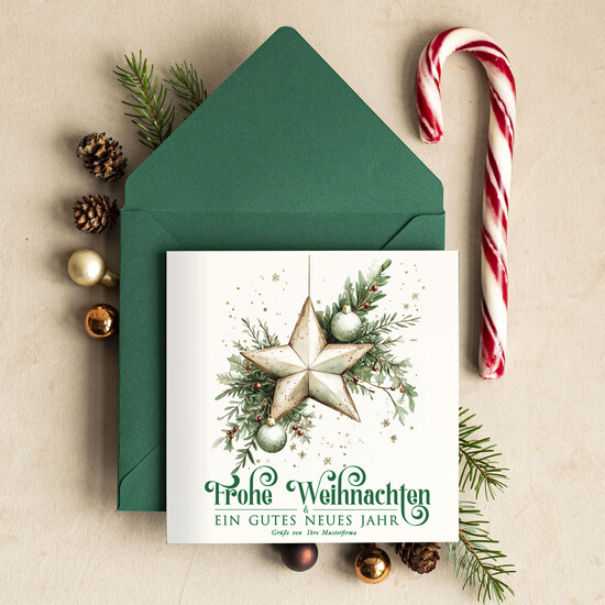karten retro Retro Weihnachtskarten für Geschäftspartner mit Logo Weihnachtskarten für Geschäftspartner, Firmen Weihnachtskarte mit Umschlag, Weihnachtskarten mit Firmenlogo und Text 15/retro/Wkten