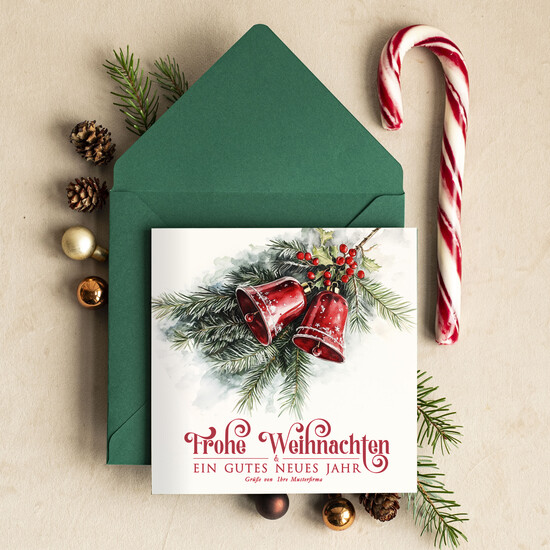 karten retro Retro Weihnachtskarten für Geschäftspartner mit Logo Weihnachtskarten für Geschäftspartner, Firmen Weihnachtskarte mit Umschlag, Weihnachtskarten mit Firmenlogo und Text 14/retro/Wkten