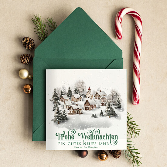 karten retro Retro Weihnachtskarten für Geschäftspartner mit Logo Weihnachtskarten für Geschäftspartner, Firmen Weihnachtskarte mit Umschlag, Weihnachtskarten mit Firmenlogo und Text 12/retro/Wkten