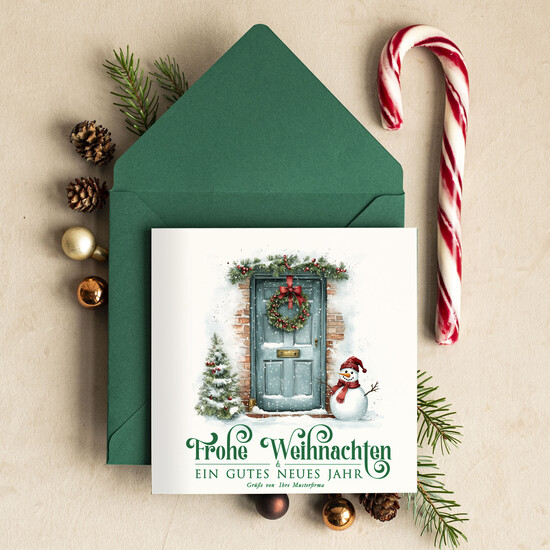 karten retro Retro Weihnachtskarten für Geschäftspartner mit Logo Weihnachtskarten für Geschäftspartner, Firmen Weihnachtskarte mit Umschlag, Weihnachtskarten mit Firmenlogo und Text 16/retro/Wkten