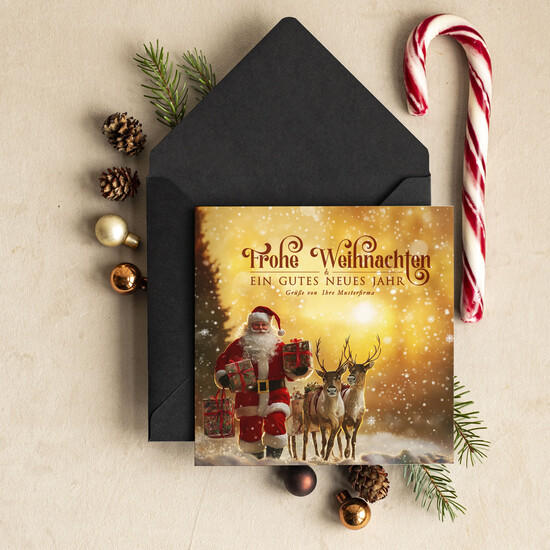 karten retro Retro Weihnachtskarten für Geschäftspartner mit Logo Weihnachtskarten für Geschäftspartner, Firmen Weihnachtskarte mit Umschlag, Weihnachtskarten mit Firmenlogo und Text 08/retro/Wkten