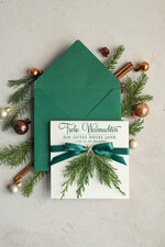 karten eco Weihnachtskarten für Firmen, Exklusive nachhaltige Weihnachtskarte für Geschäftspartner mit Logo & Wunschtext, geschäftliche Weihnachtskarte, Weihnachten Geschäftlich2