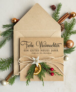 karten eco Weihnachtskarten für Firmen, Exklusive nachhaltige Weihnachtskarte für Geschäftspartner mit Logo & Wunschtext, geschäftliche Weihnachtskarte, Weihnachten Geschäftlich2