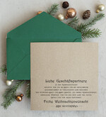 karten eco Weihnachtskarten für Firmen, Exklusive nachhaltige Weihnachtskarte für Geschäftspartner mit Logo & Wunschtext, geschäftliche Weihnachtskarte, Weihnachten Geschäftlich2