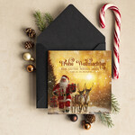 karten retro Retro Weihnachtskarten für Geschäftspartner mit Logo Weihnachtskarten für Geschäftspartner, Firmen Weihnachtskarte mit Umschlag, Weihnachtskarten mit Firmenlogo und Text2