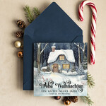 karten retro Retro Weihnachtskarten für Geschäftspartner mit Logo Weihnachtskarten für Geschäftspartner, Firmen Weihnachtskarte mit Umschlag, Weihnachtskarten mit Firmenlogo und Text2