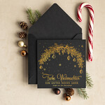 karten golden Exklusive Weihnachtskarte mit Goldfolie für Geschäftspartner Weihnachtskarten mit Goldfolie, Exklusive Weihnachtskarten für Geschäftspartner, Geschäftliche Weihnachtskarte edel, Weihnachtskarten mit Logo2