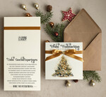 karten Satinband Weihnachtskarten mit Schleife – exklusive & dekorative Weihnachtskarten mit Satinband für Firmen und Geschäftspartner2