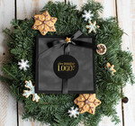 karten Satinband gold Weihnachtskarten mit Goldfolie, Exklusive Weihnachtskarten mit Schleifen, Elegante Firmen-Weihnachtskarten, Weihnachtskarten mit Bändern, Individuelle Weihnachtskarten für Firmen3