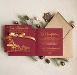 karten Satinband gold Weihnachtskarten mit Goldfolie, Exklusive Weihnachtskarten mit Schleife, Geschäftliche Weihnachtskarte edel, Weihnachtskarten mit Satinband, Individuelle Weihnachtskarten für Unternehmen1